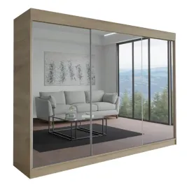 szafa-milan-3d-250-cm-sonoma-3x-lustro-garderoba-trzydrzwiowa