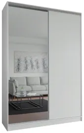 szafa-modern-2d-150x250-wysoka-linia-biala-lustro-plyta