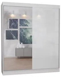 szafa-2d-160cm-biala-fronty-lustro-lacobel-bialy