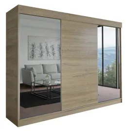 szafa-milan-3d-180-cm-sonoma-2-lustra-garderoba-trzydrzwiowa