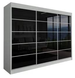 szafa-milan-3d-210-cm-biala-garderoba-przesuwna-lacobel-czarny