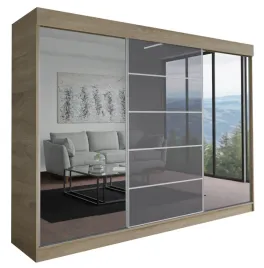 szafa-milan-3d-150-cm-sonoma-1x-lacobel-szary-z-lustrem