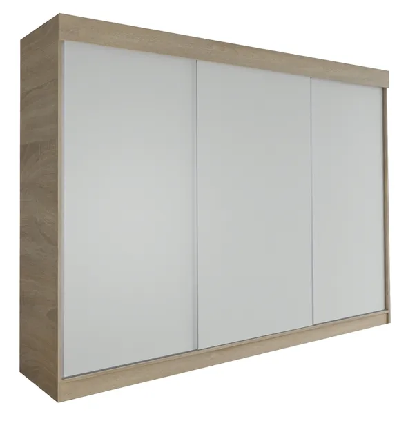 SZAFA MILAN - 3D 170 CM - DĄB SONOMA / BIAŁA - garderoba trzydrzwiowa