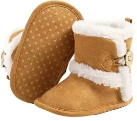 buciki-dzieciece-niemowlece-12-18-miesiecy-brazowe-z-bialym-futerkiem