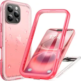 cozycase-etui-wodoodporne-360-do-iphone-16-pro-ip68-pol-matowe-rozowe