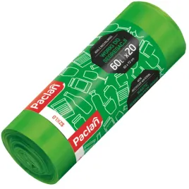 worki-na-smieci-60l-20-szt-paclan-do-segregacji-szkla-zielone