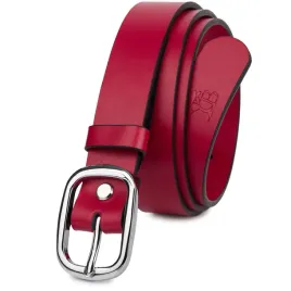 skorzany-pasek-damski-do-spodni-sukienki-czerwony-klasyczny-3-cm-beltimore