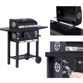 grill-weglowy-ogrodowy-na-kolkach-2-ruszty-termometr-pokrywka-popielnik