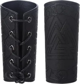 skorzane-karwasze-valknut-czarne-larp