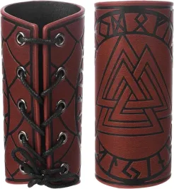 skorzane-karwasze-valknut-brazowe-larp