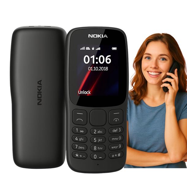 Telefon Nokia 106 4 MB/4 MB 3G mocna bateria ponad 15H rozmów POLSKIE MENU