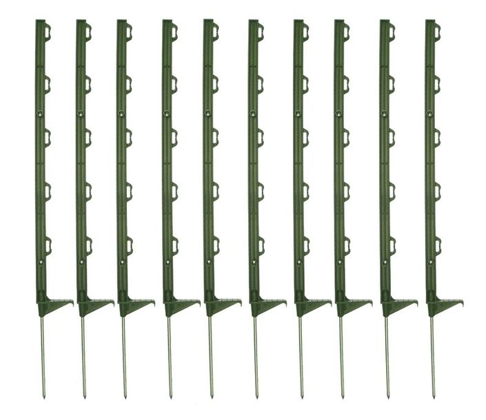 Słupki paliki do pastucha 80 cm ZIELONE- 10 szt.