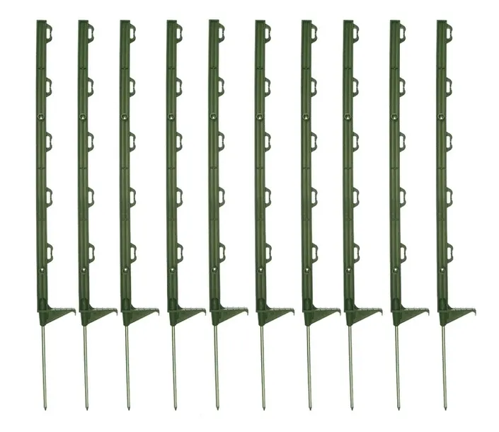 Słupki paliki do pastucha 80 cm ZIELONE- 10 szt.