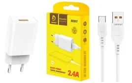 ladowarka-sieciowa-denmen-usb-24a-12w-biala-kabel-usb-typ-c