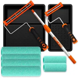 4x-walek-malarski-fibra-23cm-2x-walek-fibra-10cm-uchwyty-kuwety-kij