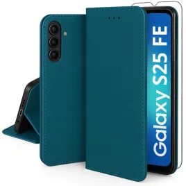 etui-z-klapka-magnet-do-samsung-s25-fe-zamykane-futeral-zielone-szklo-9h