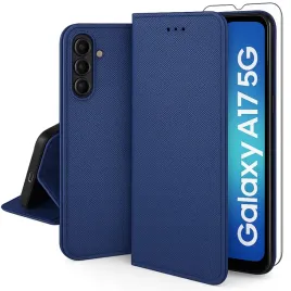 etui-z-klapka-magnet-do-samsung-a17-5g-zamykane-futeral-granatowe-szklo