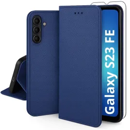 etui-z-klapka-magnet-do-samsung-s23-fe-zamykane-futeral-granatowe-szklo