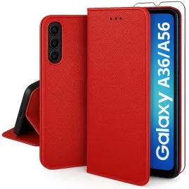 etui-z-klapka-magnet-do-samsung-a36-5g-a56-5g-zamykane-czerwone-szklo-9h
