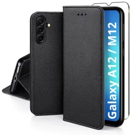 etui-z-klapka-magnet-do-samsung-a12-m12-zamykane-futeral-czarne-szklo