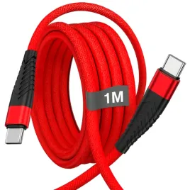 kabel-usb-c-usb-c-oplot-wzmacniany-przewod-czerwony-nylonowy-qc-3-0-1m