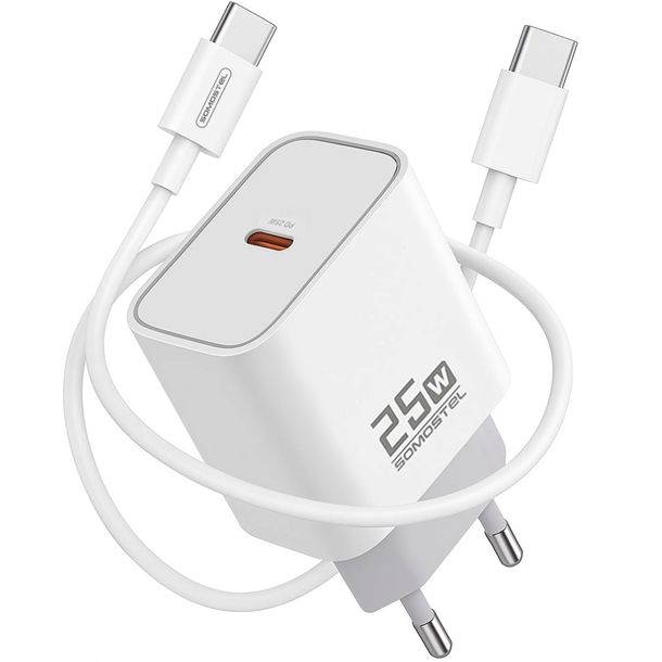 SZYBKA ŁADOWARKA DO TELEFONU SIECIOWA USB-C 25W DO SAMSUNGA + KABEL TYP-C
