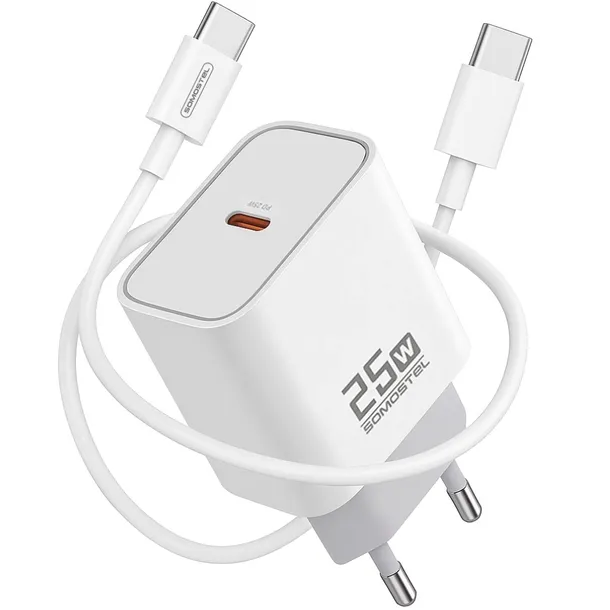 SZYBKA ŁADOWARKA DO TELEFONU SIECIOWA USB-C 25W DO SAMSUNGA + KABEL TYP-C