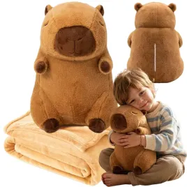 maskotka-kapibara-pluszak-duza-z-kocykiem-polarowym-3w1-mis-poduszka-39cm
