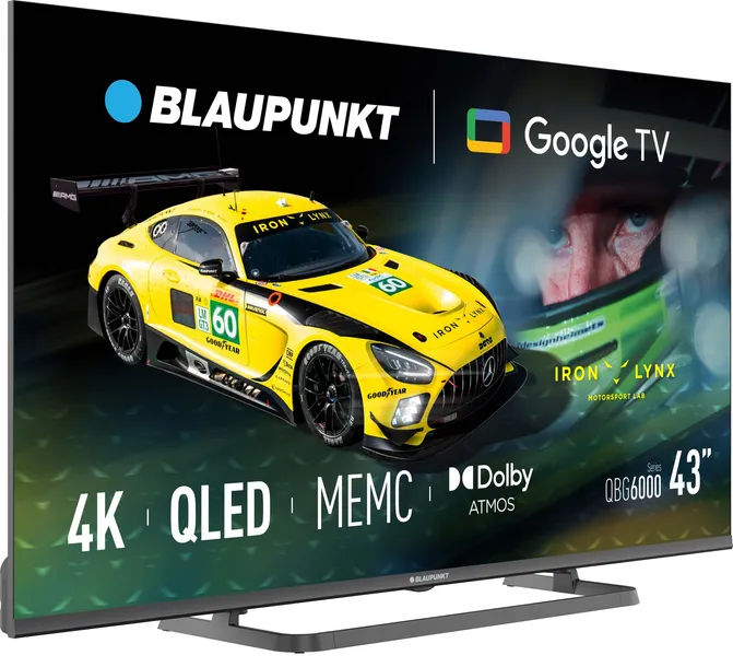TELEWIZOR 43 CALE QLED BLAUPUNKT 4K GOOGLE TV SMART TV DOLBY VISION CZARNY