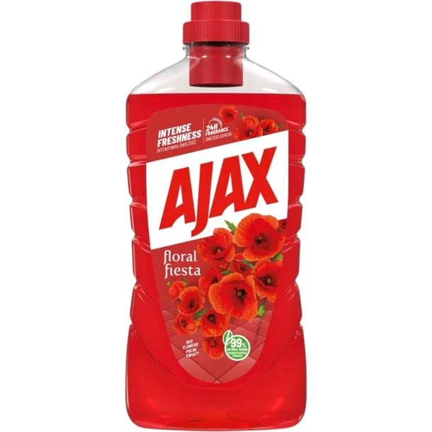 Ajax Płyn do Mycia Podłóg polne kwiaty 1L Bez Smug 24h Zapachu