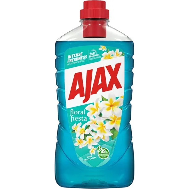 Ajax Płyn do Mycia Podłóg Kwiat laguny 1L Bez Smug 24h Zapachu