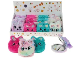 lusterko-pluszowe-kieszonkowe-dwustronne-do-torebki-prezent-dla-dziewczynki