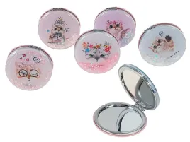 lusterko-kieszonkowe-z-plynnym-brokatem-dwustronne-kotek