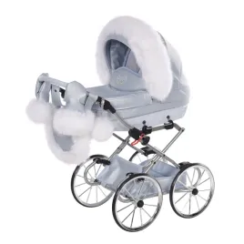 wozek-dla-lalek-junama-candy-mini-futerko-rekawiczki-pompon-niebieski