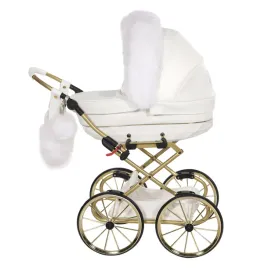 wozek-dla-lalek-junama-candy-mini-futerko-rekawiczki-pompon-bialy-ze-zlotym