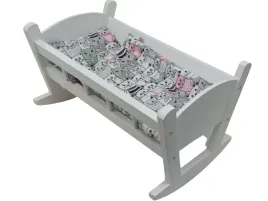 kolyska-drewniana-biala-dla-lalek-posciel-3-el