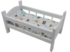 lozeczko-drewniane-biale-dla-lalek-posciel