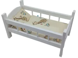 lozeczko-drewniane-biale-dla-lalek-posciel