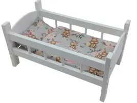 lozeczko-drewniane-biale-dla-lalek-posciel