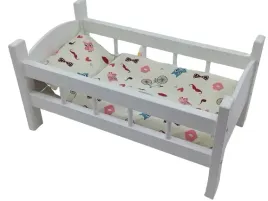 lozeczko-drewniane-biale-dla-lalek-posciel