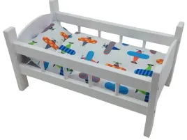 lozeczko-drewniane-biale-dla-lalek-posciel