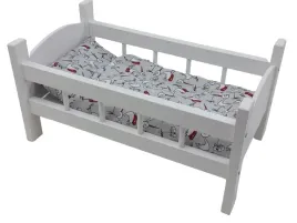 lozeczko-drewniane-biale-dla-lalek-posciel