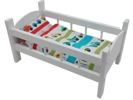 lozeczko-drewniane-biale-dla-lalek-posciel