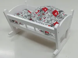 kolyska-duza-drewniana-biala-dla-lalek-posciel