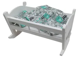 kolyska-drewniana-biala-dla-lalek-posciel-3-el