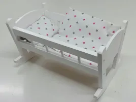 kolyska-drewniana-biala-dla-lalek-posciel-3-el