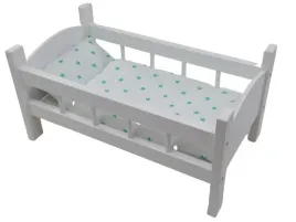 lozeczko-drewniane-biale-dla-lalek-posciel