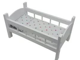 lozeczko-drewniane-biale-dla-lalek-posciel