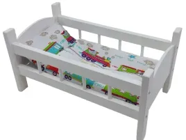 lozeczko-drewniane-biale-dla-lalek-posciel