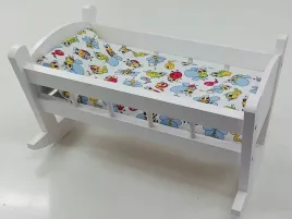 kolyska-dla-lalek-biala-posciel-z-materacem